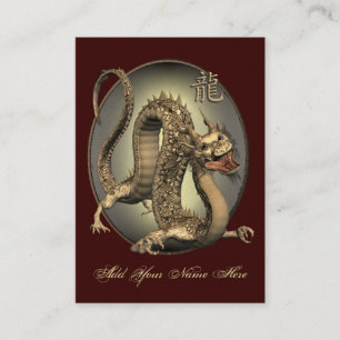 Kinesisk drakeATC ACEO för vintage Visitkort