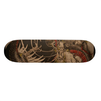 Kinesisk drakemålning skateboard bräda 20,5 cm