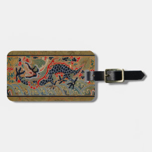 Kinesisk drakesymbol Antik Asiatisk Bagagebricka