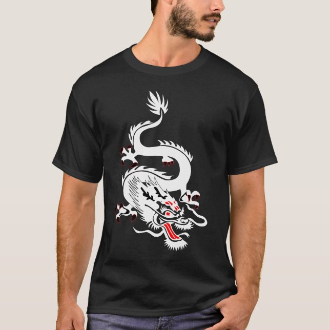 Kinesisk drakeT-tröja T-shirt (Framsida)