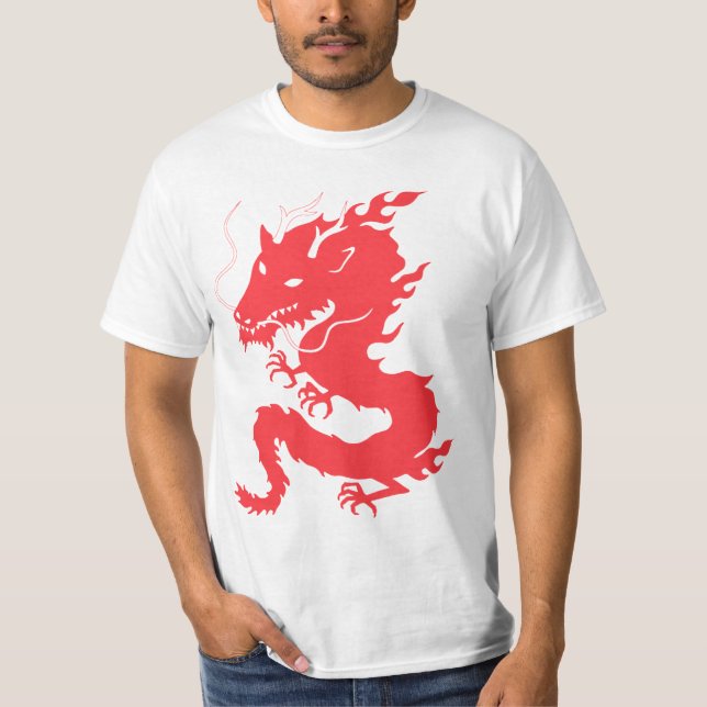 Kinesisk drakeT-tröja T-shirt (Framsida)