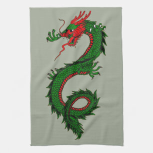 Kinesisk drakhandduk kökshandduk