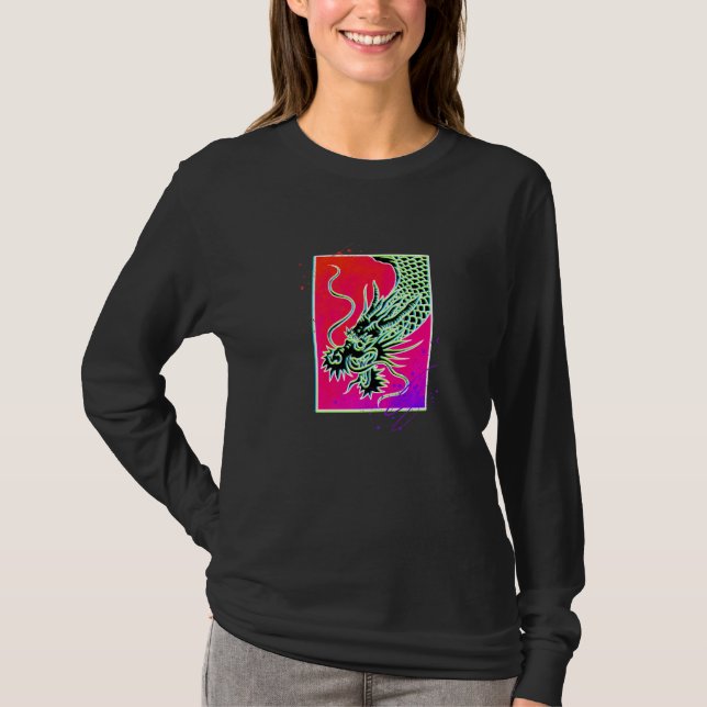 Kinesisk drakjapansk Art T Shirt (Framsida)