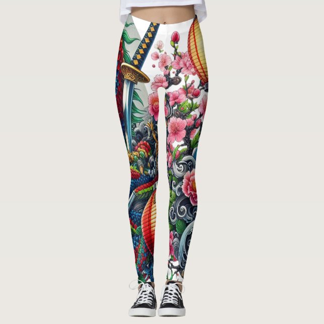 Kinesisk draklegering leggings (Framsida)
