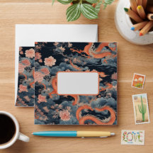 Kinesisk drakoriär mörk chinoiserie