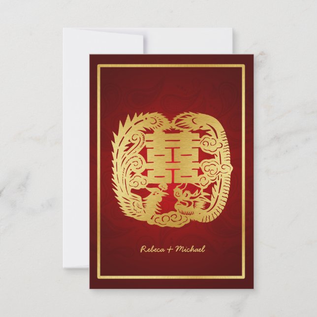 Kinesisk Dubbla Happagon/Phoenix OSA Kort (Framsida)