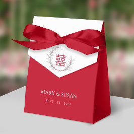 Kinesisk Dubbla Happity Bröllop Tack Presentaskar