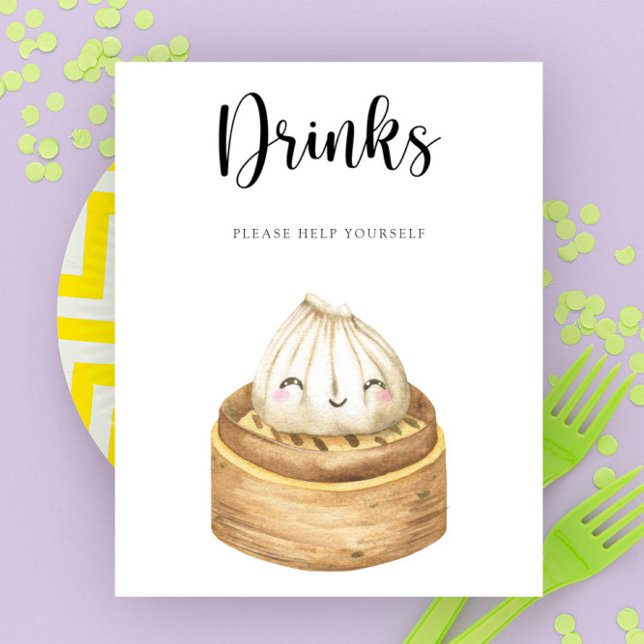Kinesisk dumpling - Drycker, hjälp dig själv Poster (Skapare uppladdad)