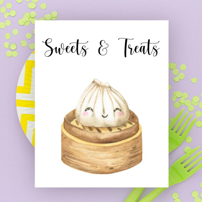Kinesisk dumpling - godis och gods bebisshower poster (Skapare uppladdad)