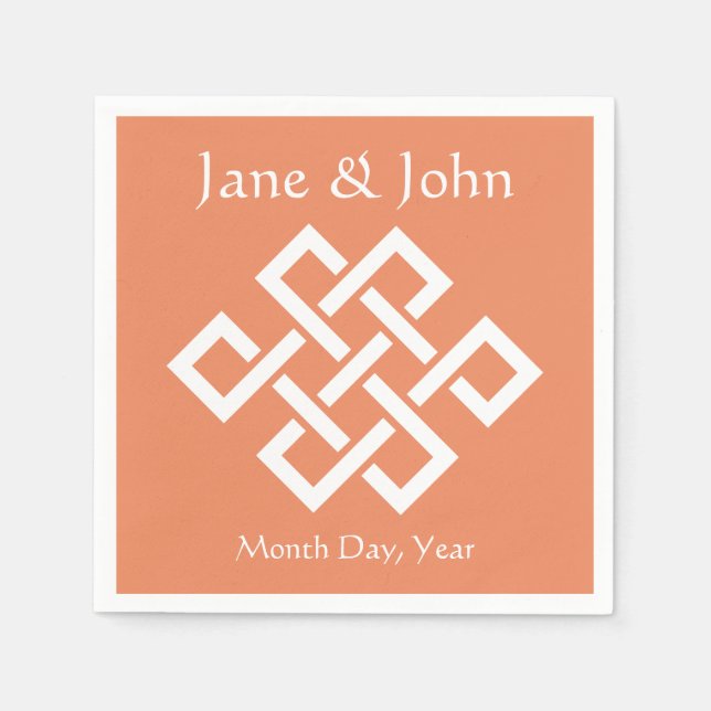 Kinesisk elegance i Coral Napkins Pappersservett (Framsidan)