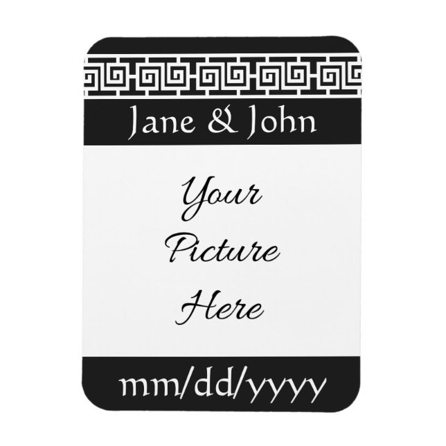 Kinesisk elegance in Black Spara-the-Date Magnet (Vertikal)