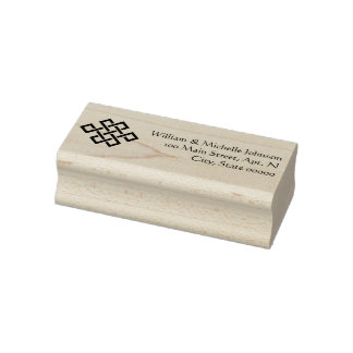Kinesisk elegance Wooden Adress Frimärke Stämpel