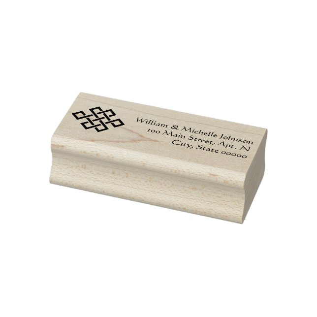 Kinesisk elegance Wooden Adress Frimärke Stämpel (Stämpel)