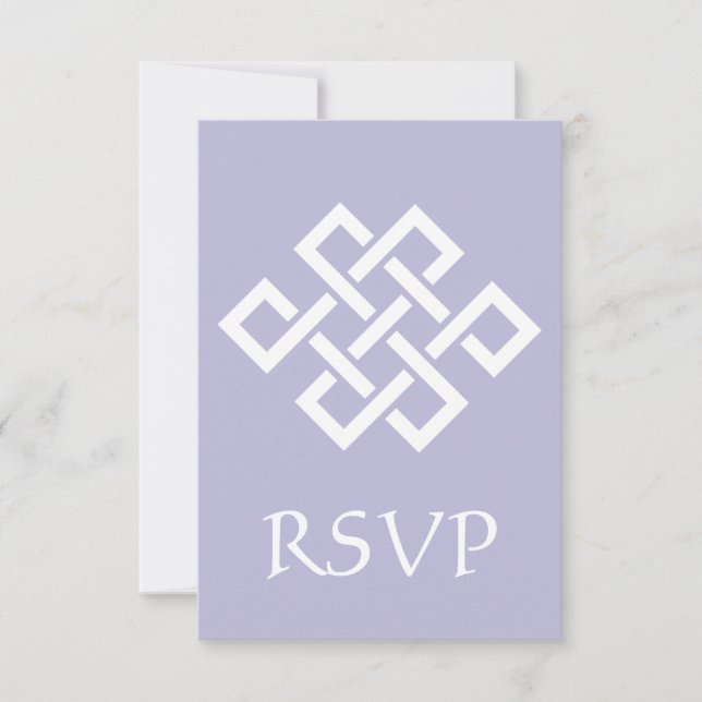 Kinesisk elegans i lila RSVP-kort OSA Kort (Framsida)