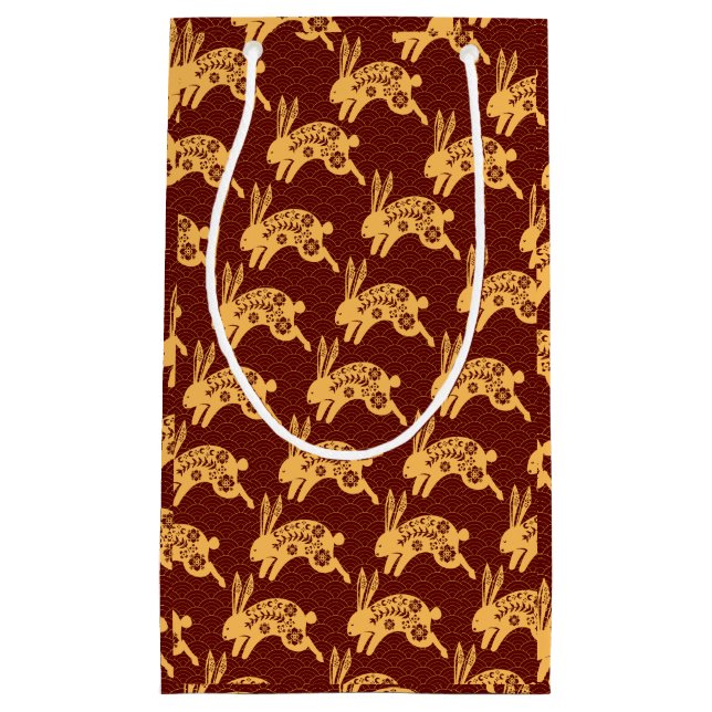 Kinesisk elegant för nyårsrött välstånd i guld (Framsidan)