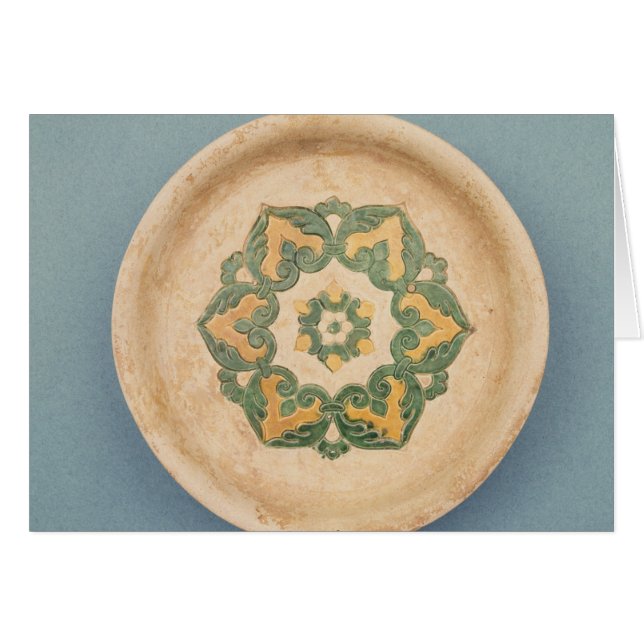 Kinesisk erbjudande maträtt hälsningskort (Framsidan Horizontal)