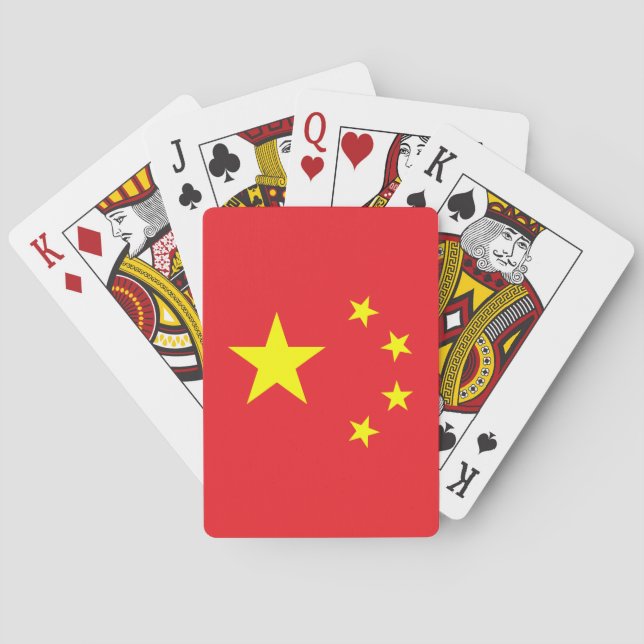 Kinesisk flagga casinokort (Baksidan)