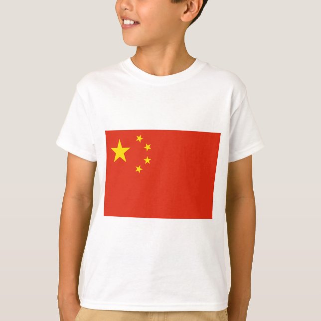 Kinesisk Flagga (China) T Shirt (Framsida)