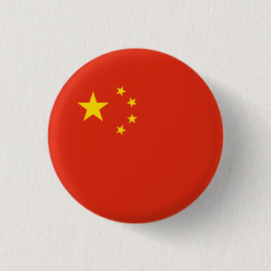 Kinesisk Flagga, Flagga av China Knapp