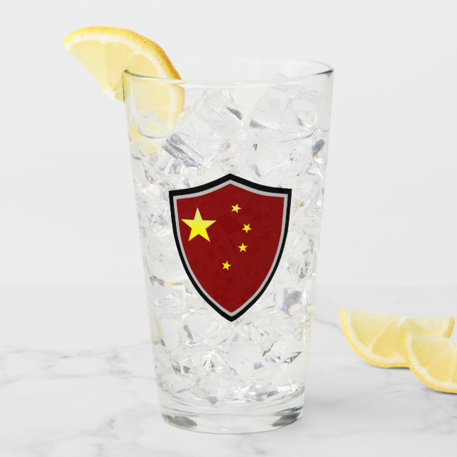 Kinesisk flagga glaskopp (Framsida Ice)
