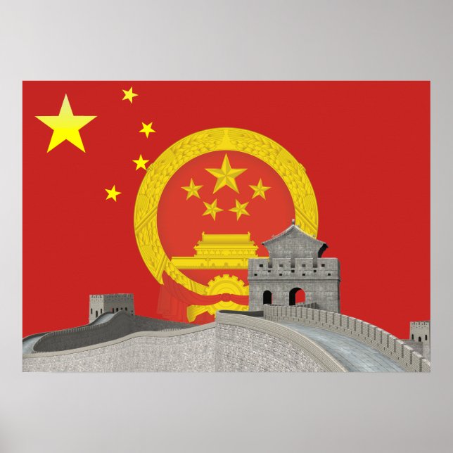 Kinesisk flagga poster (Framsidan)