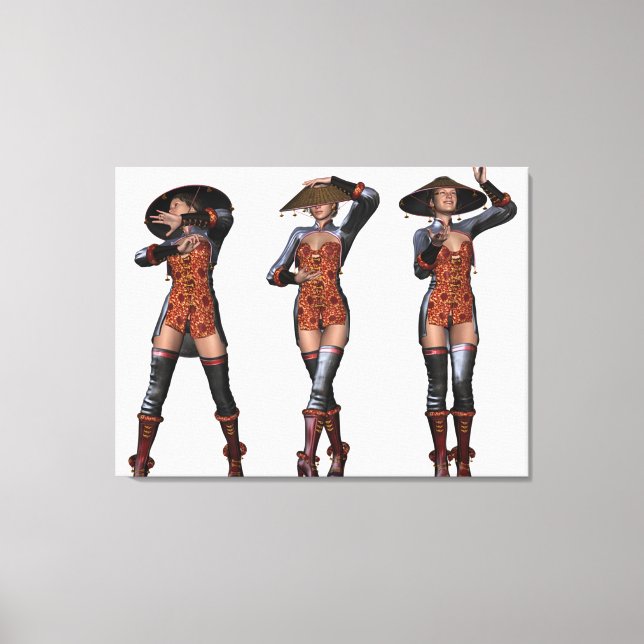 Kinesisk flicka canvastryck (Framsida)