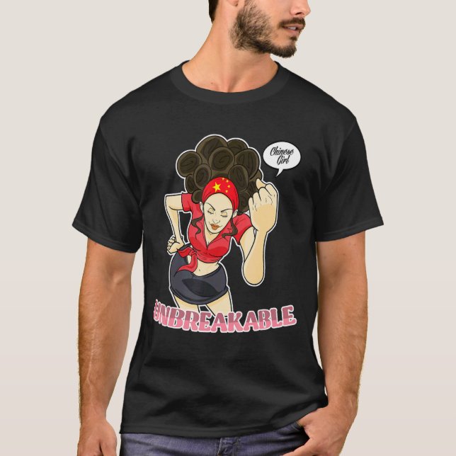 Kinesisk flicka, ej bryterbar i kinesiskt arv i Ch T Shirt (Framsida)