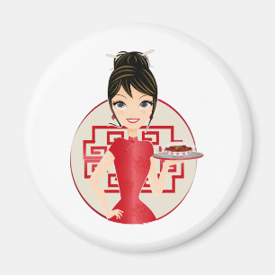 Kinesisk flicka magnet
