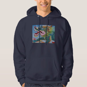 Kinesisk foo-Hund/Lejon Guardian Mural Hoodie