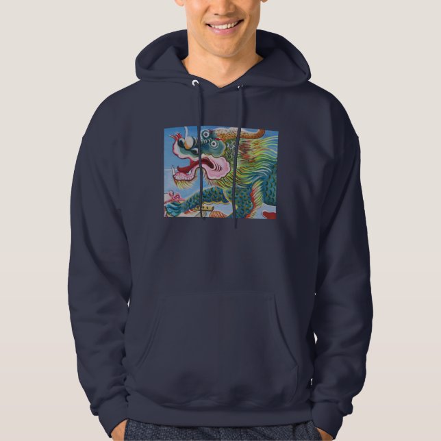 Kinesisk foo-Hund/Lejon Guardian Mural Hoodie (Framsida)