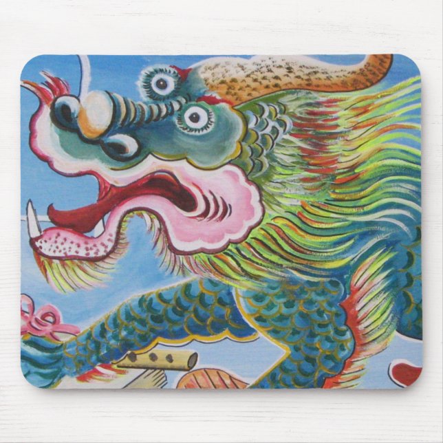 Kinesisk foo-Hund/Lejon Guardian Mural Musmatta (Framsidan)