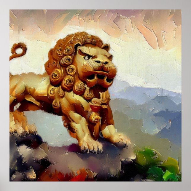 Kinesisk foo Lejon (20) Poster (Framsidan)