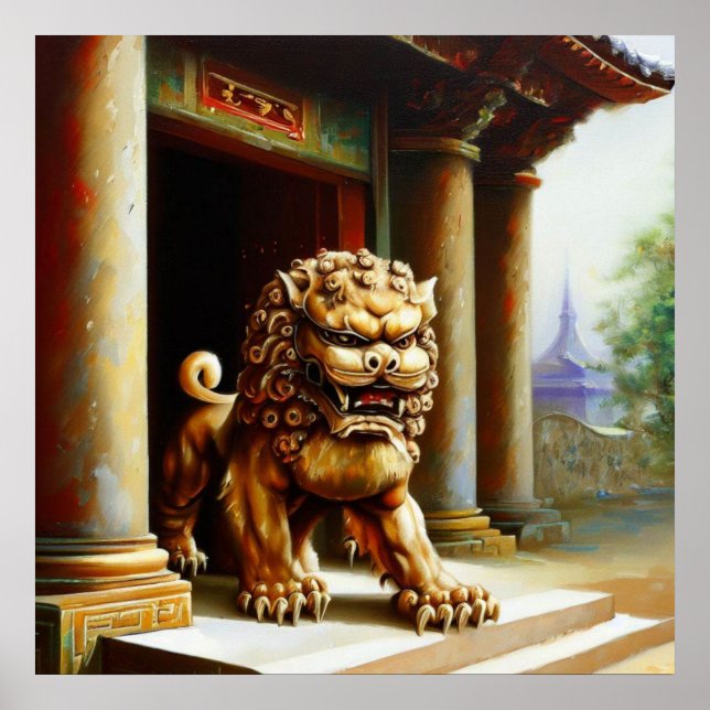 Kinesisk foo-Lejon (23) Poster (Framsidan)