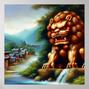 Kinesisk foo Lejon (36) Poster