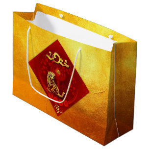 Kinesisk FU Tur-lantertiger år hälsning LGB3