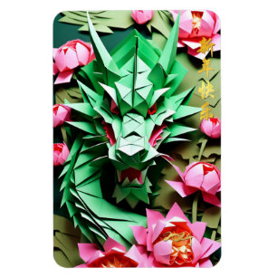 Kinesisk Grönt 2024 Origami RecM Magnet