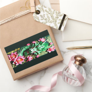 Kinesisk Grönt 2024 Origami RecS Rektangulärt Klistermärke