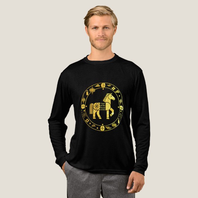 Kinesisk guld 2026 t shirt (Hel framsida)