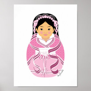 Kinesisk, HanFu Matryoshka-affisch Poster