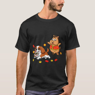 Kinesisk häst Cavalier King Charles Spaniel Glad  T Shirt