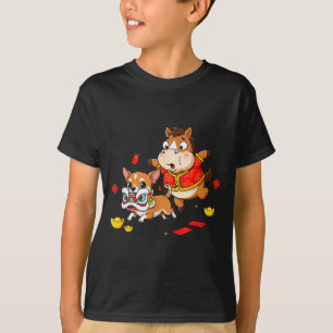 Kinesisk häst Chihuahua Rolig Kid Mäns Kvinnors Ly T Shirt