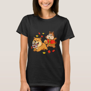 Kinesisk häst Chow Chow Hund Barn Mäns Kvinnors Gl T Shirt