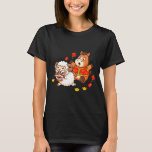 Kinesisk häst får roliga barn män kvinnor Glad N T Shirt