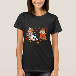 Kinesisk Häst Ko Roliga Barn Mäns Kvinnors Glad Ny T Shirt