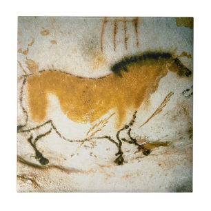 Kinesisk häst,Lascaux PreHistorik Cave Paintings Kakelplatta