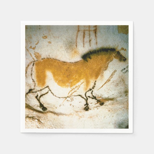 Kinesisk häst,Lascaux PreHistorik Cave Paintings Pappersservett (Framsidan)