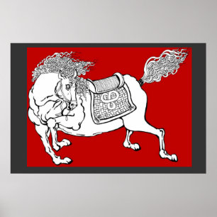 Kinesisk häst poster