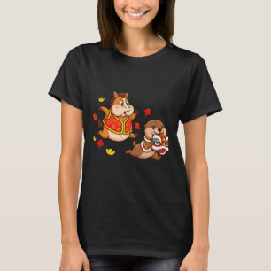 Kinesisk häst utter rolig barn herrar damer Glad N T Shirt