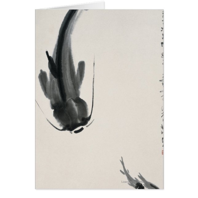 Kinesisk havskatt hälsningskort (Framsidan)