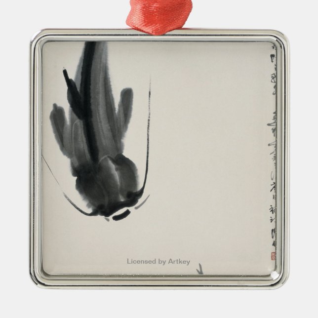 Kinesisk havskatt julgransprydnad metall (Framsidan)